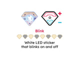Animating White Blink LED Stickers 24 pack