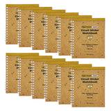 Circuit Sticker Sketchbook (2025 ed), 12-Pack - Paper Circuits LEVEL 2, LED Stickers & Launchpad Battery