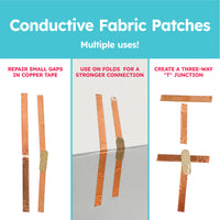 Conductive Fabric Tape Patches 108 Patches