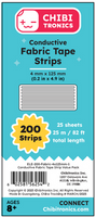 Conductive Fabric Strips - 25 sheet Value Pack