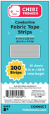 Conductive Fabric Strips - 25 sheet Value Pack