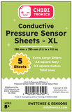 Conductive Pressure Sensitive Sheets (XL Value Pack) - Conductive Plastic (Velostat/Linqstat) 5 XL Sheet Pack