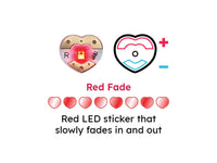 Animating Red/White Fade LED Stickers 24 pack