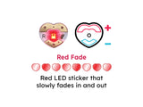Animating Red Fade LED Stickers 6 pack