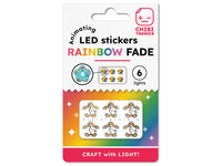 Animating Rainbow Fade LED Stickers 6 pack