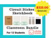 Circuit Sticker Sketchbook Kit Classroom Bundle